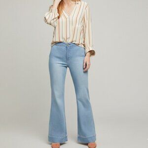Anthropologie Pilcro & the Letterpress High Rise Bootcut Light Wash Jeans Sz 26